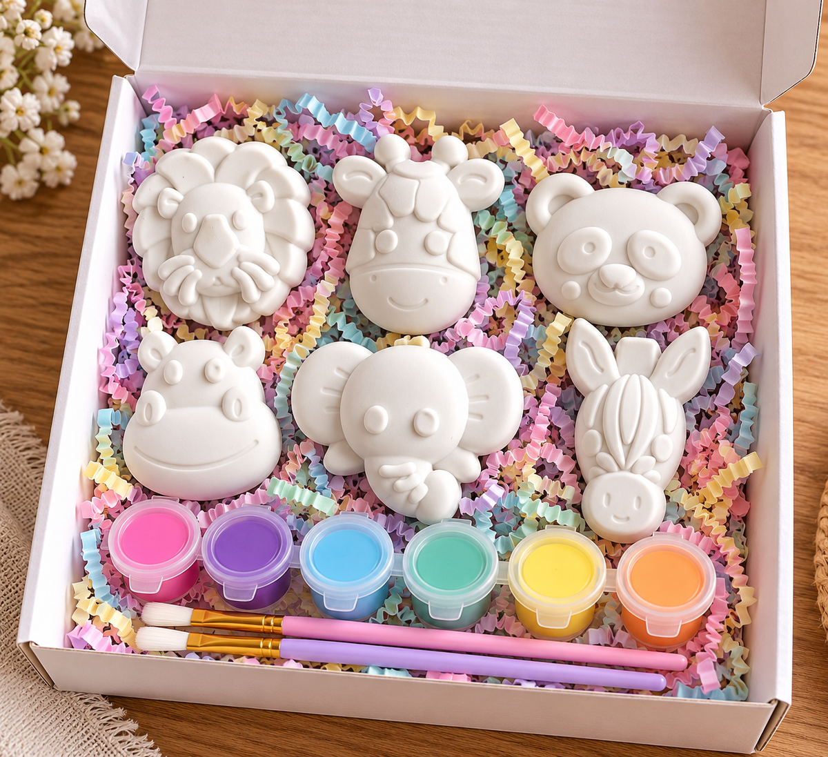 Jungle animal paint box